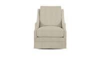 Chair in Beige striped fabric intended for use in home decor and upholstery.