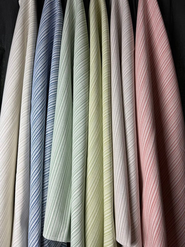 Swatches of striped fabrics