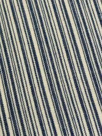 Close-up of blue and white striped fabric texture