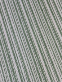 Close-up of green and white striped fabric texture