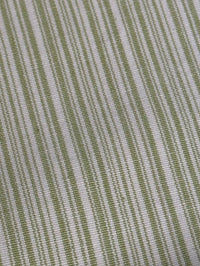 Close-up of green and white striped fabric texture