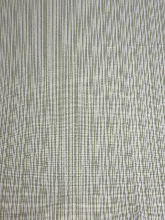 fabric featuring a small scale striped pattern in light green color