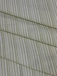 fabric featuring a small scale striped pattern in light green color