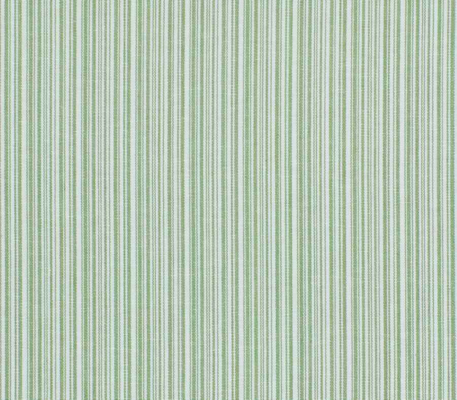 fabric featuring a small-scale green stripe pattern.