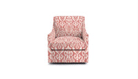 Chair in Fabric with abstract damask pattern in pink and cream