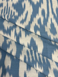 Blue and white patterned fabric