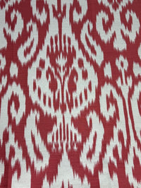 Red and white patterned fabric texture