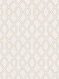 A yard of fabric featuring a geometric pattern with beige and white colors.