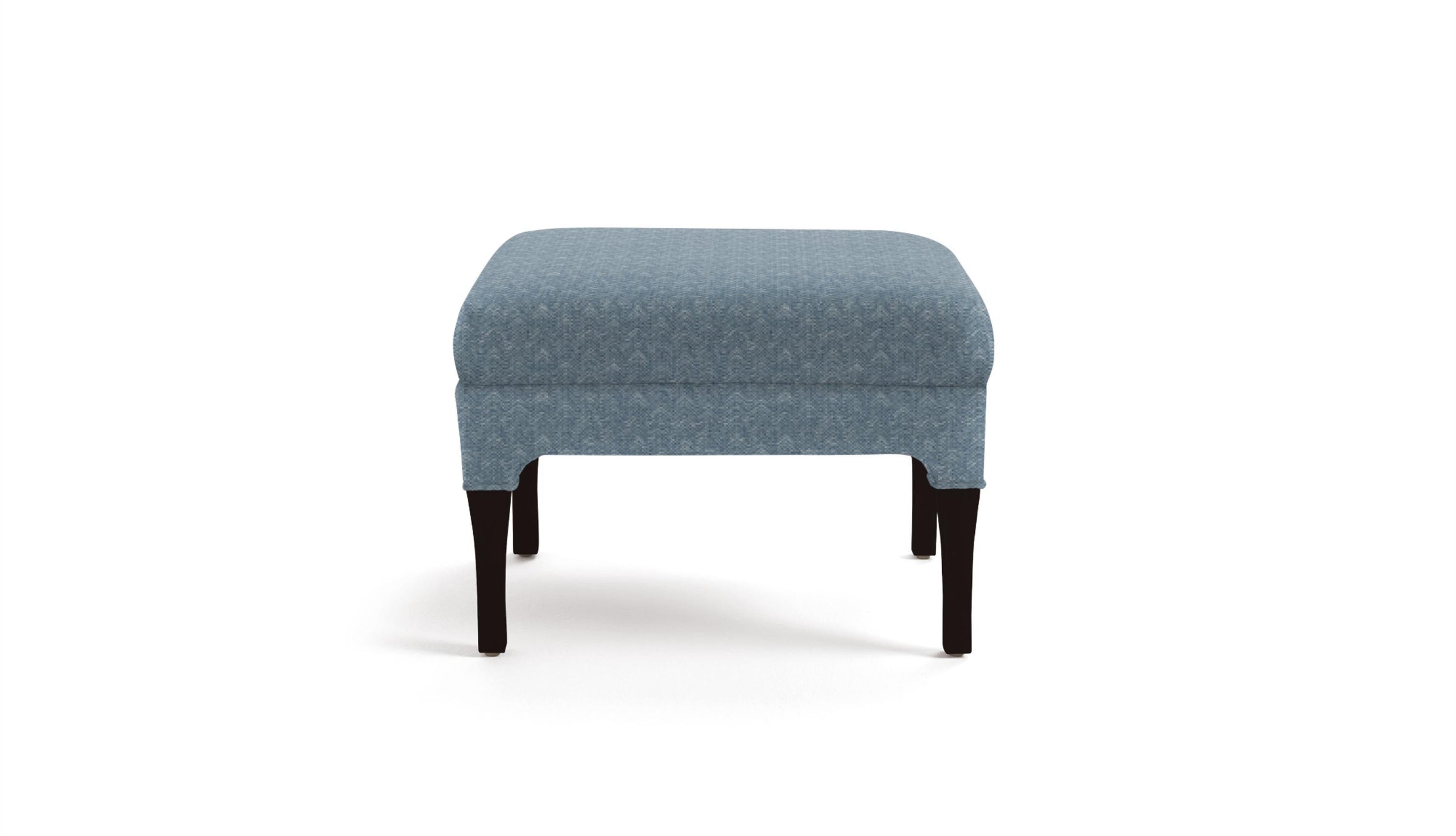 Ottoman in french blue fabric