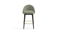 Barstool in green textured fabric