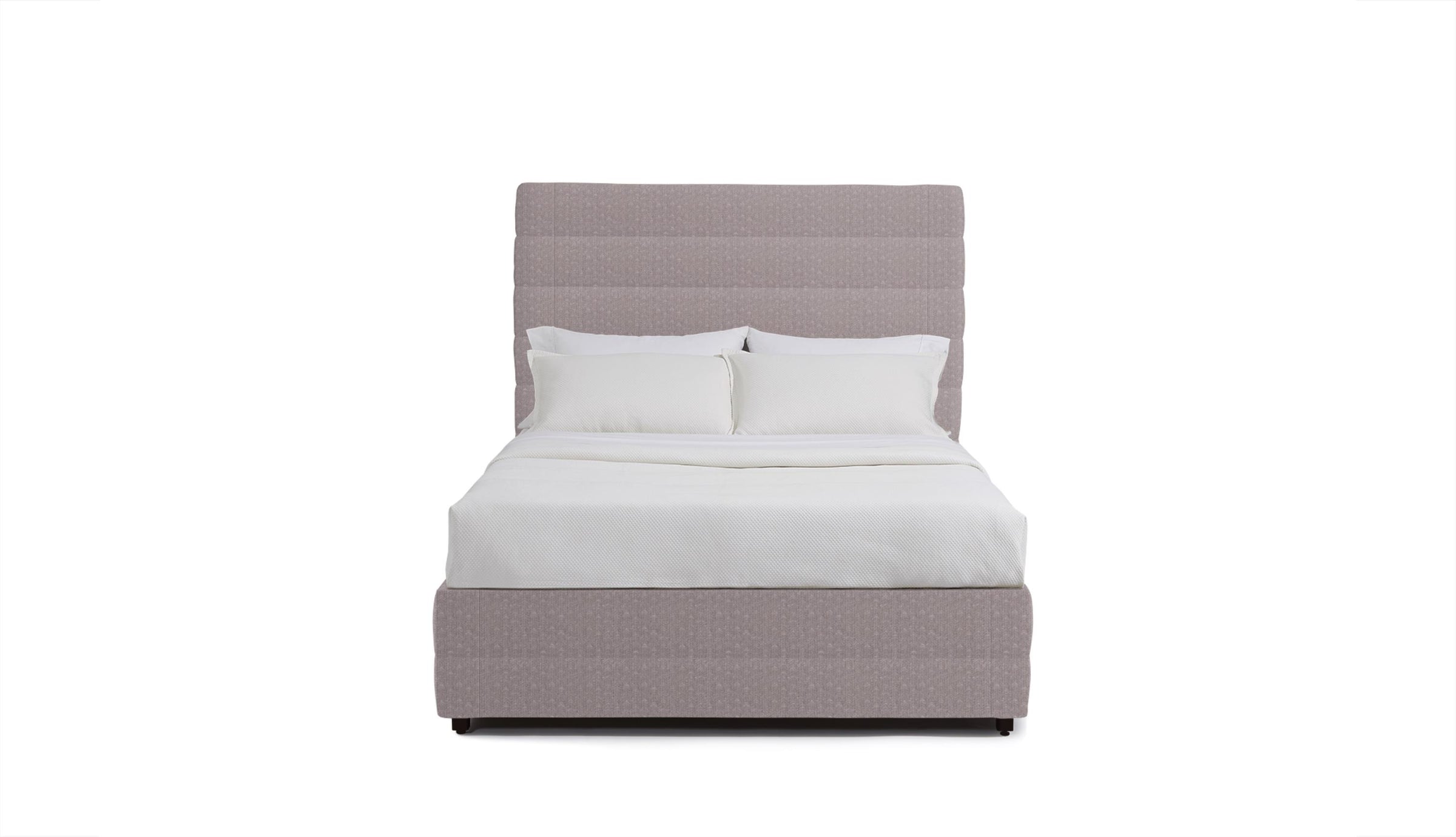 Upholstered headboard in heather fabric