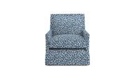 Chair in blue leopard print
