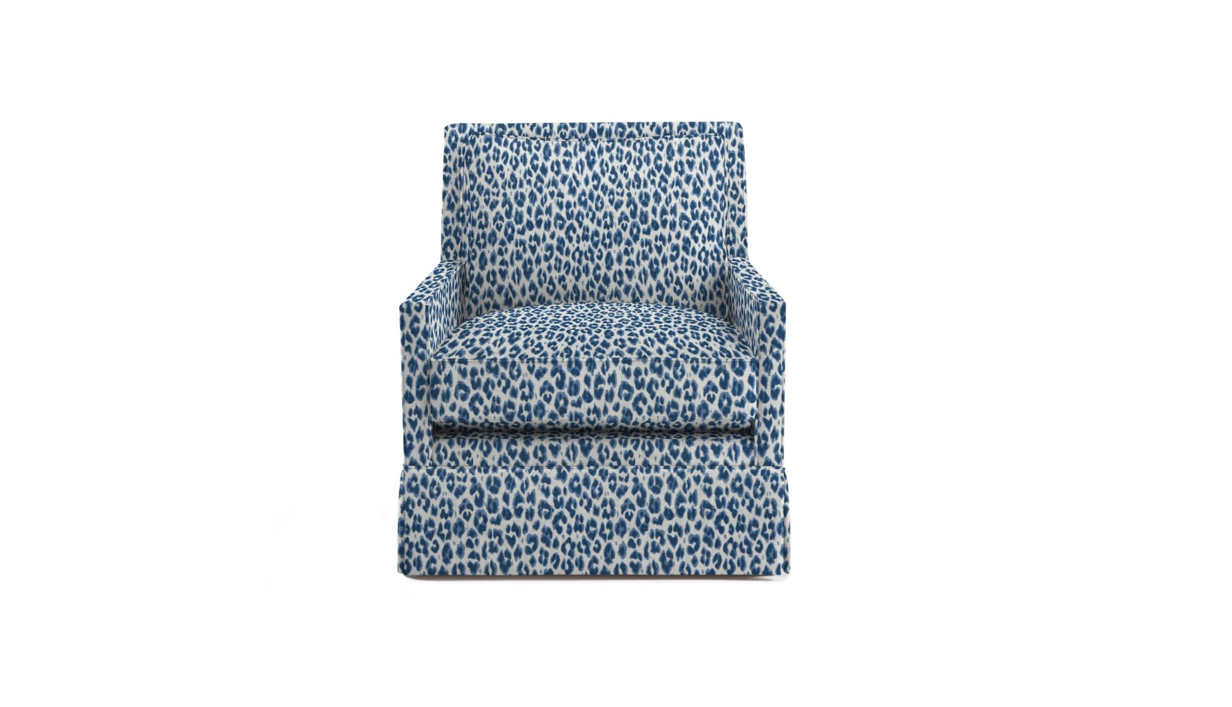Chair in blue leopard print