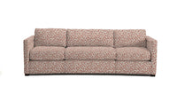 Patterned sofa with red leopard print