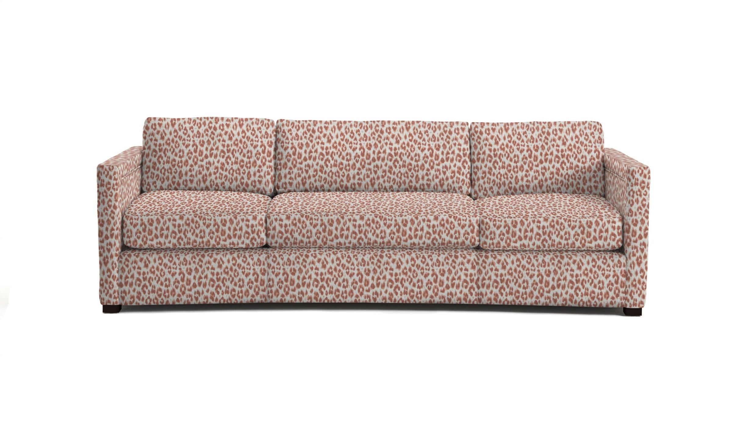 Patterned sofa with red leopard print