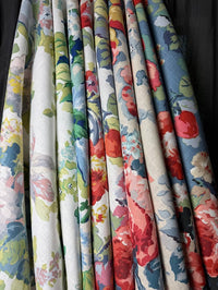 floral fabric in multiple colorways