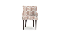 Chair with patterned fabric on a white background