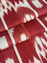 Red and white patterned fabric
