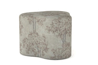 Tressa ottoman with floral pattern 