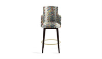Floral-patterned ascot bar stool 