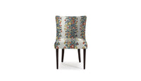 Dining Chair in abstract floral multicolor fabric