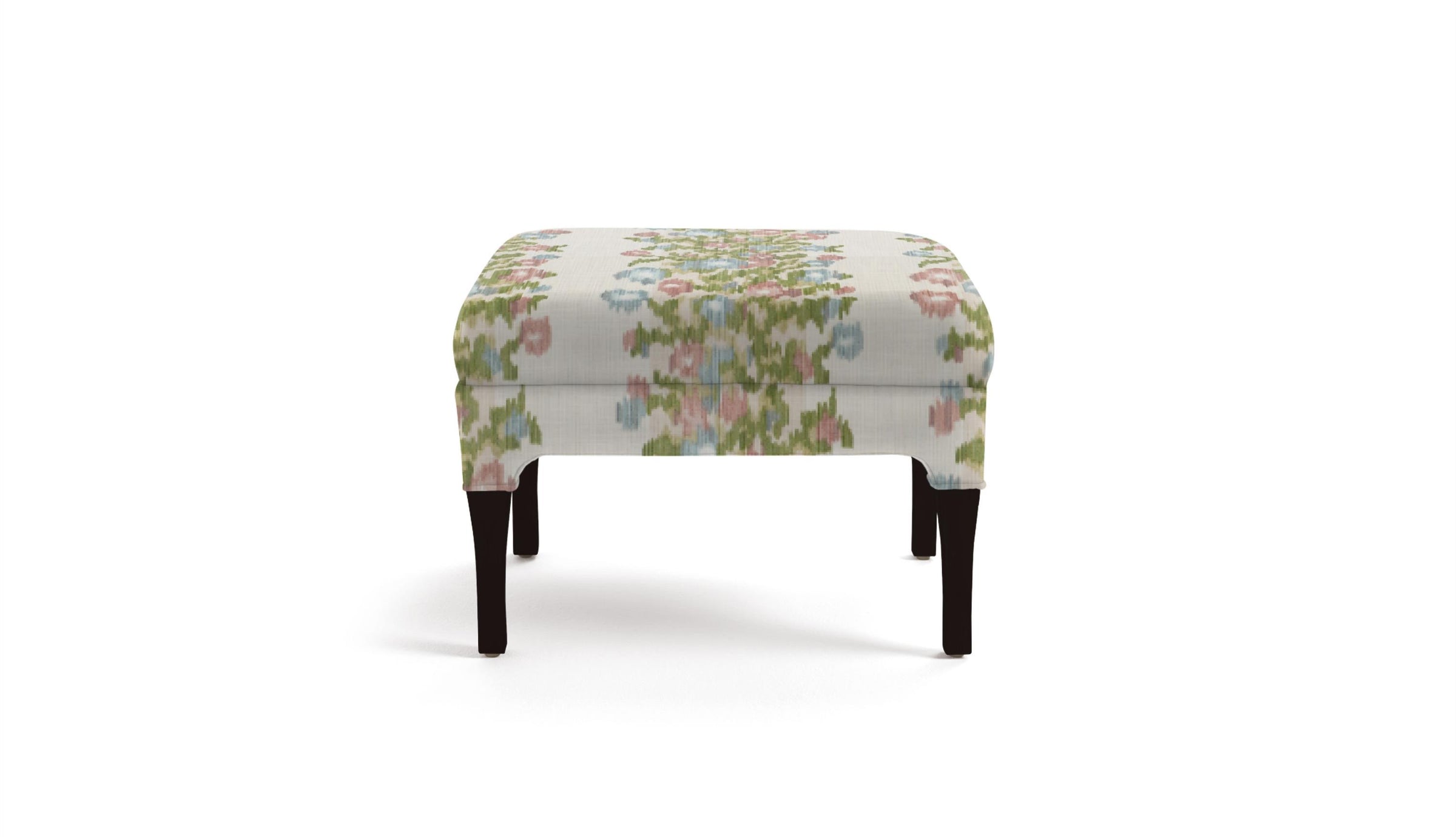 Floral-patterned Devon ottoman 