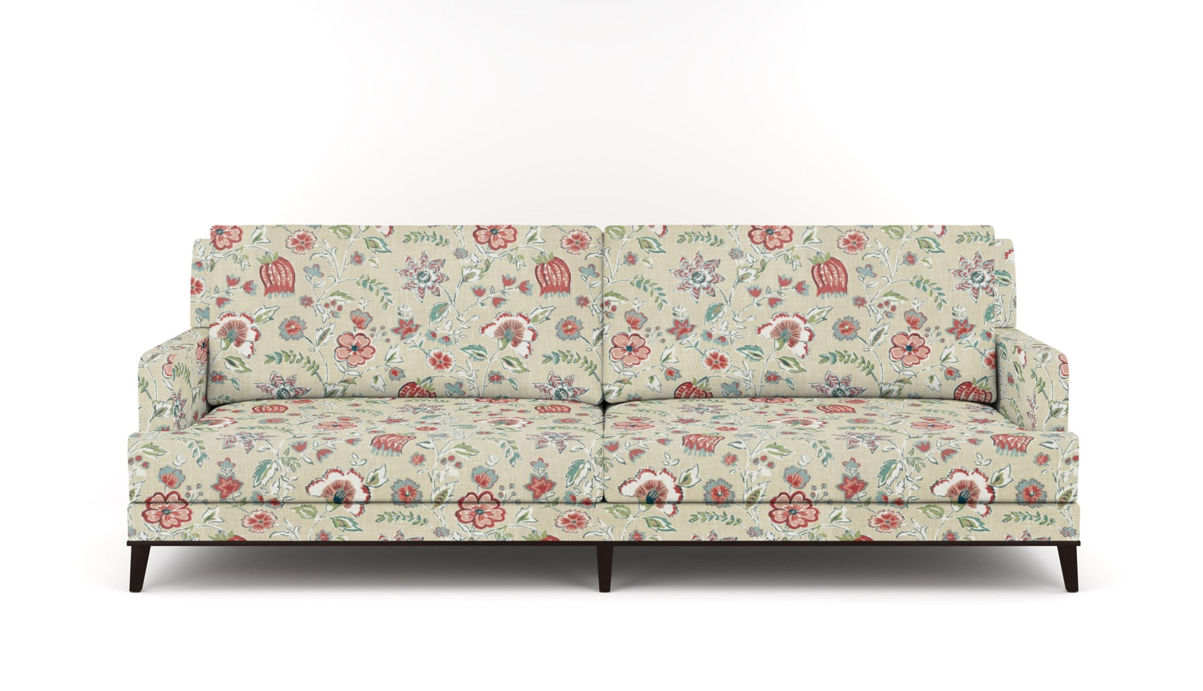 Floral-patterned webster two cushion sofa 