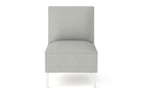 Stacey Gray patterned chair on a white background