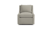 Gray doreen swivel armchair on a white background