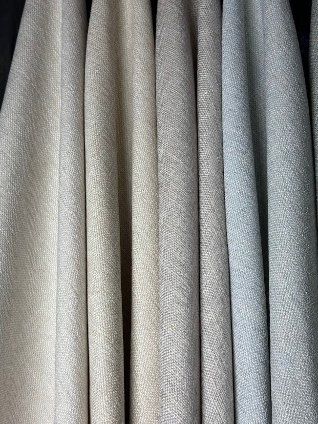 Close up of four colorways of fabric
