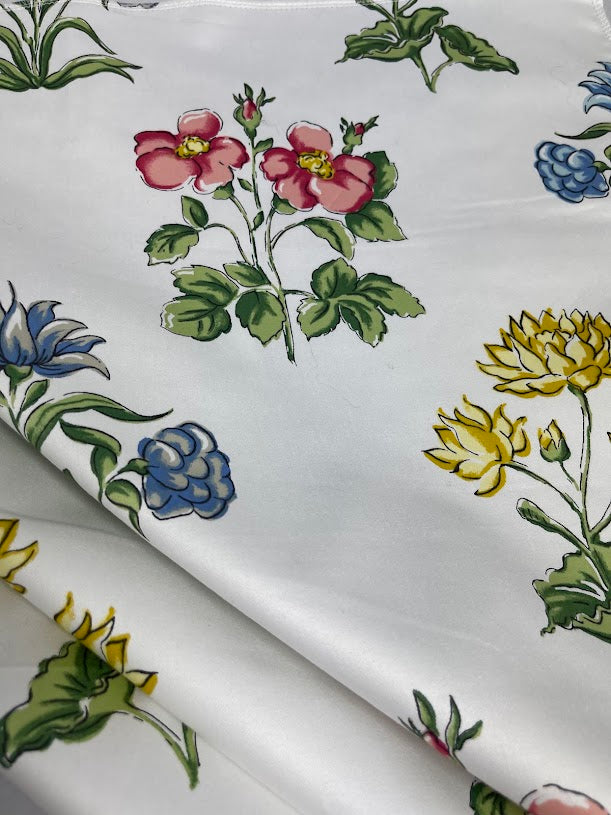 close up floral fabric