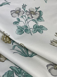 Folded floral fabric