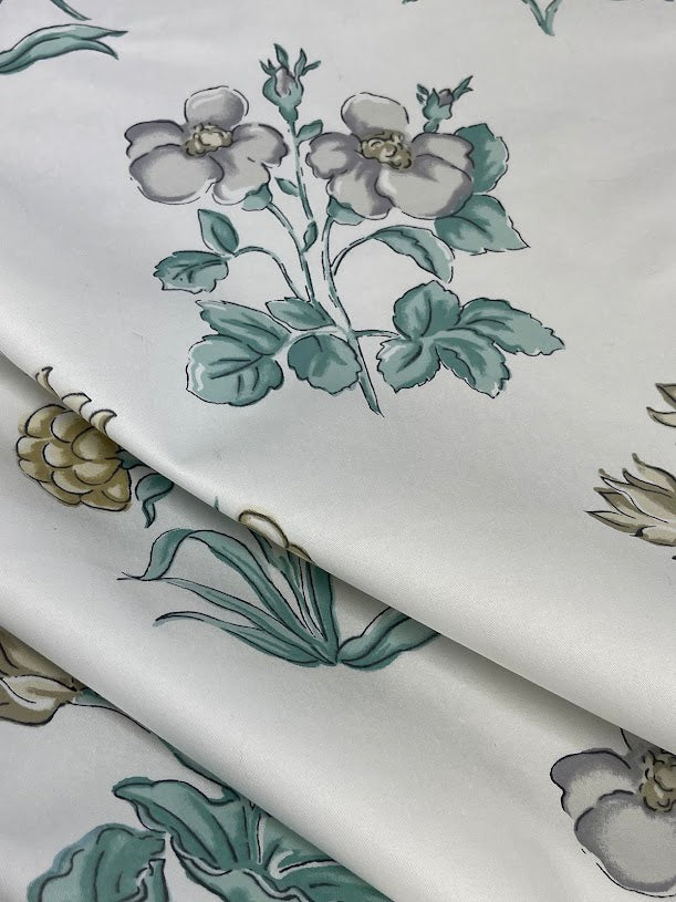 Folded floral fabric