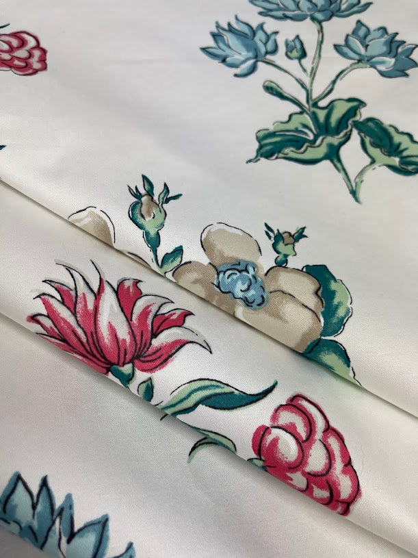 Folded floral fabric