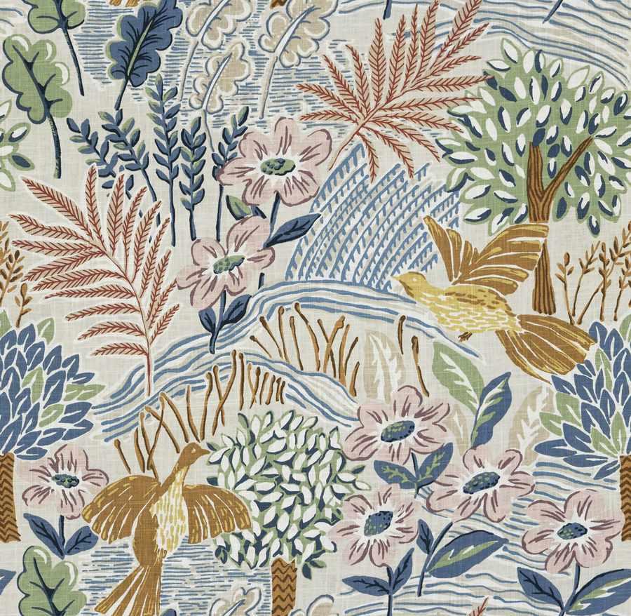 Fabric by the yard - Heritage 23124 Blue Garden
