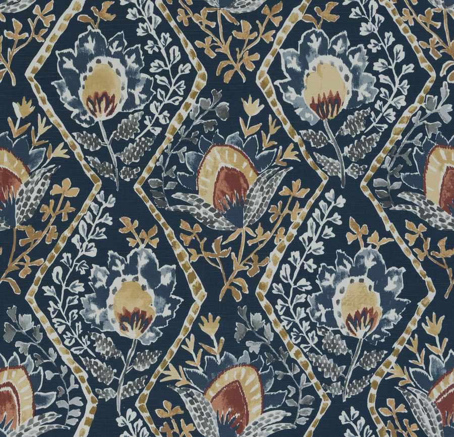 Fabric by the yard - Heritage 23156 Indigo