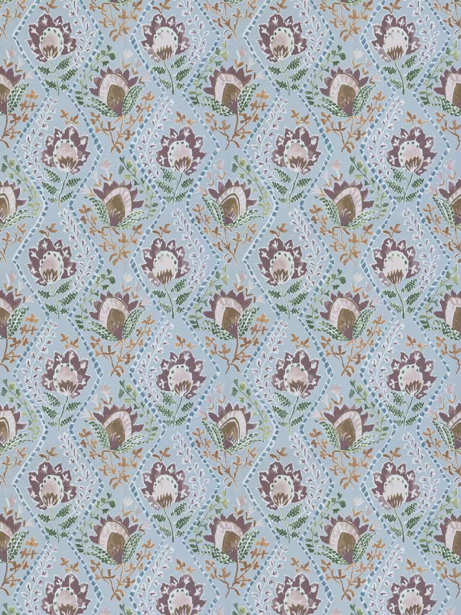 Fabric by the yard - Heritage 23156 Sky Multi