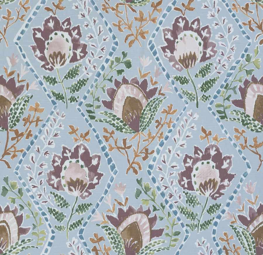 Fabric by the yard - Heritage 23156 Sky Multi