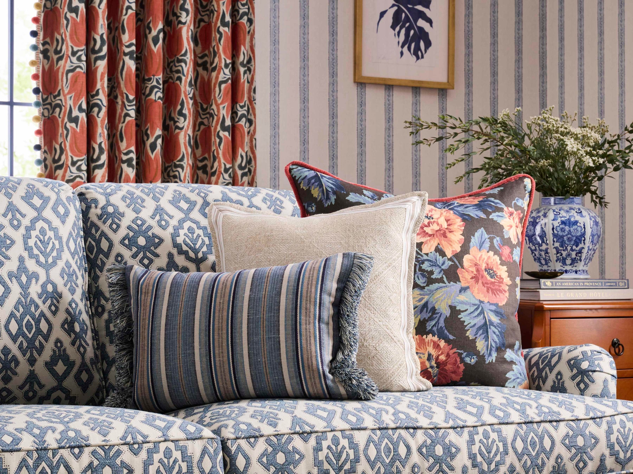 Fabric by the yard - Heritage 23073  Indigo