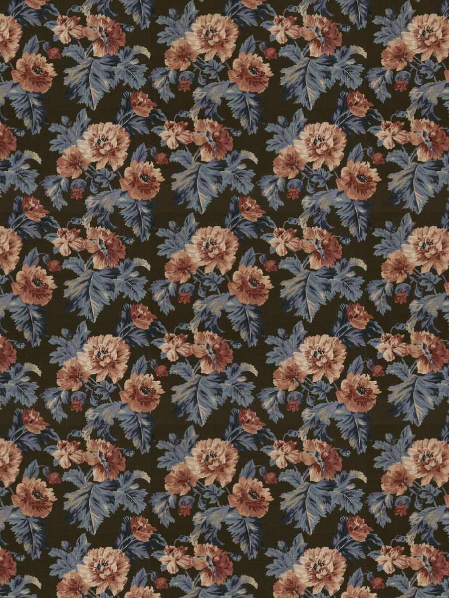 Fabric by the yard - Heritage 04280 Brown Indigo