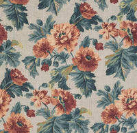 Fabric by the yard - Heritage 04280 Teal Nature