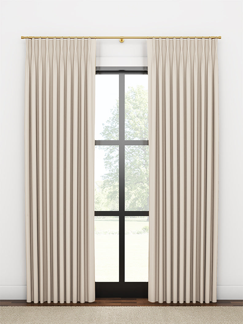 Quick Ship Panel, French Pleat, Pacific Linen, Double Width – The