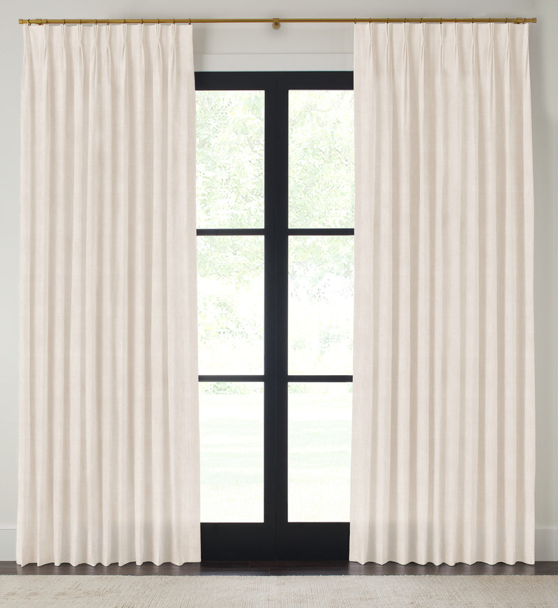 Quick Ship Panel, Pinch Pleat, Rosemary Linen, Double Width