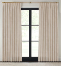 Quick Ship Panel, Pinch Pleat, Rosemary Linen, Double Width