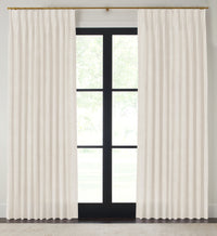 Quick Ship Panel, Pinch Pleat, Rosemary Linen, Double Width
