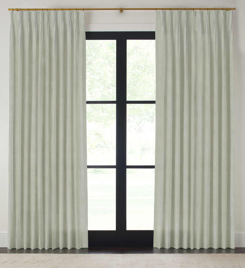 Quick Ship Panel, Pinch Pleat, Pacific Linen, Double Width