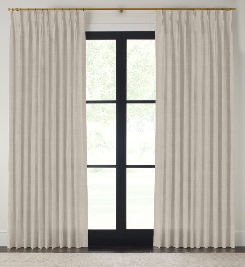 Quick Ship Panel, Pinch Pleat, Pacific Linen, Double Width