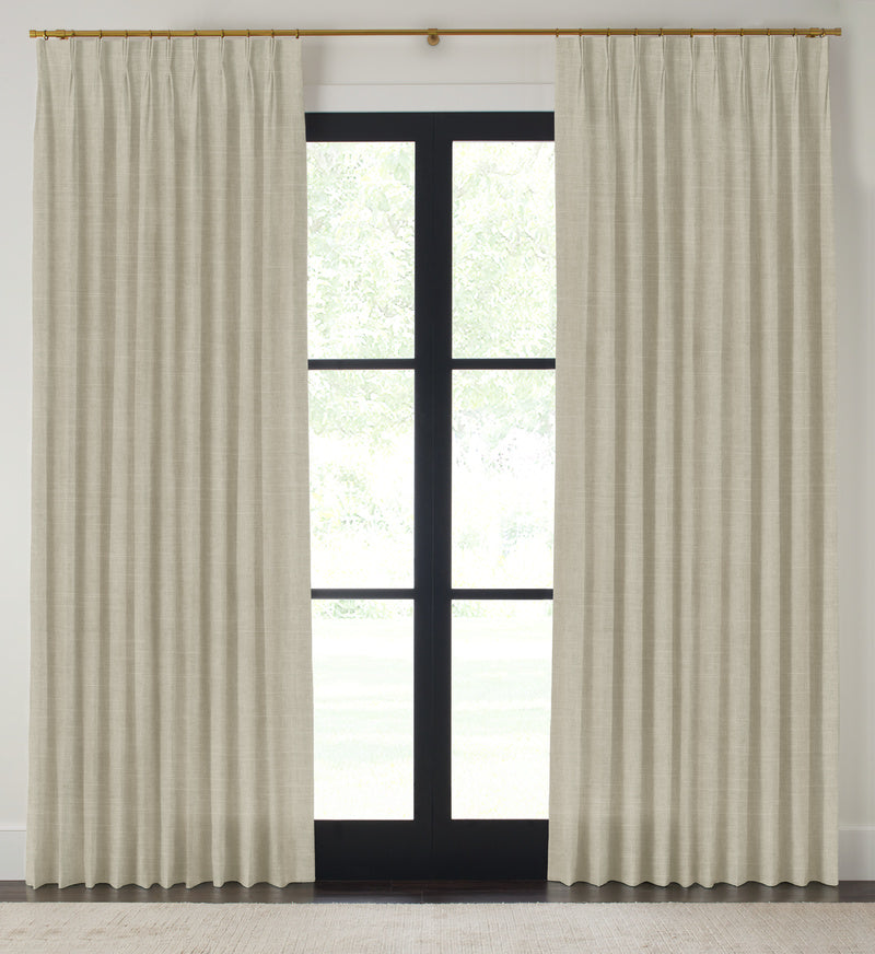 Quick Ship Panel, Pinch Pleat, Pacific Linen, Double Width