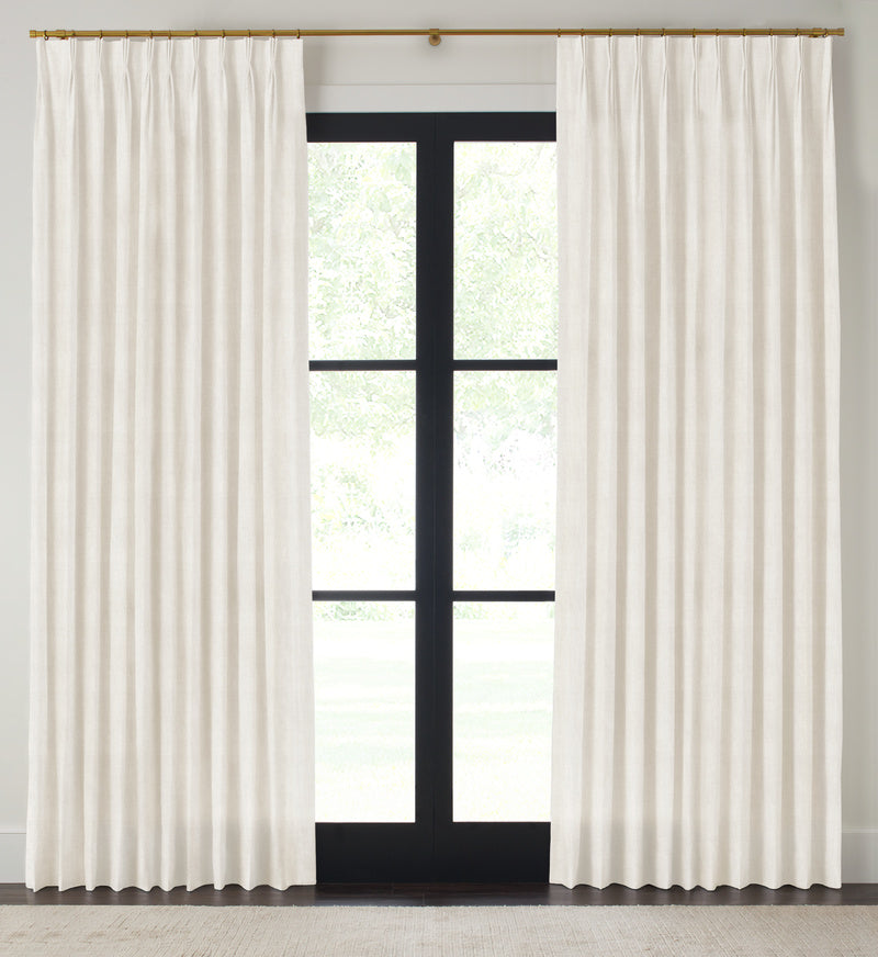 Quick Ship Panel, Pinch Pleat, Pacific Linen, Double Width
