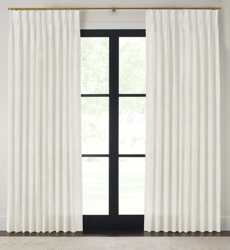 Quick Ship Panel, Pinch Pleat, Pacific Linen, Double Width